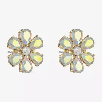 Monet Jewelry Glass 22mm Flower Stud Earrings