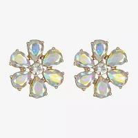 Monet Jewelry Glass 22mm Flower Stud Earrings