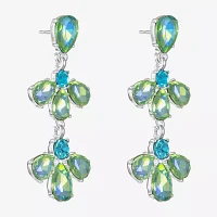 Monet Jewelry Glass Flower Drop Earrings