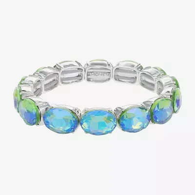 Monet Jewelry Glass Oval Stretch Bracelet