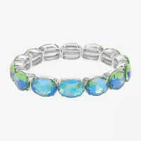 Monet Jewelry Glass Oval Stretch Bracelet