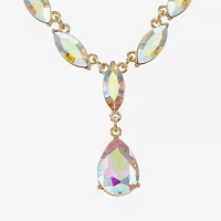 Monet Jewelry Gold Tone Womens Glass 17 Inch Y Necklace