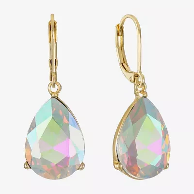 Monet Jewelry Gold Tone Glass Drop Earrings