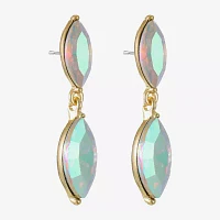 Monet Jewelry Gold Tone Glass Drop Earrings