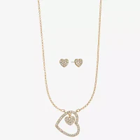 Liz Claiborne 2-pc. Glass Heart Jewelry Set