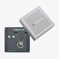 Liz Claiborne 2-pc. Glass Heart Jewelry Set
