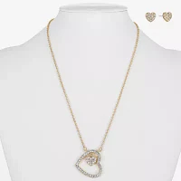 Liz Claiborne 2-pc. Glass Heart Jewelry Set
