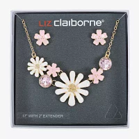 Liz Claiborne Gold Tone 2-pc. Glass Flower Jewelry Set