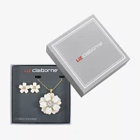 Liz Claiborne Gold Tone 2-pc. Glass Flower Jewelry Set
