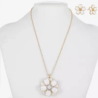 Liz Claiborne Gold Tone 2-pc. Glass Flower Jewelry Set