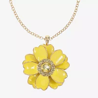 Liz Claiborne Gold Tone Womens Glass Flower Hypoallergenic 2-pc. Jewelry Set