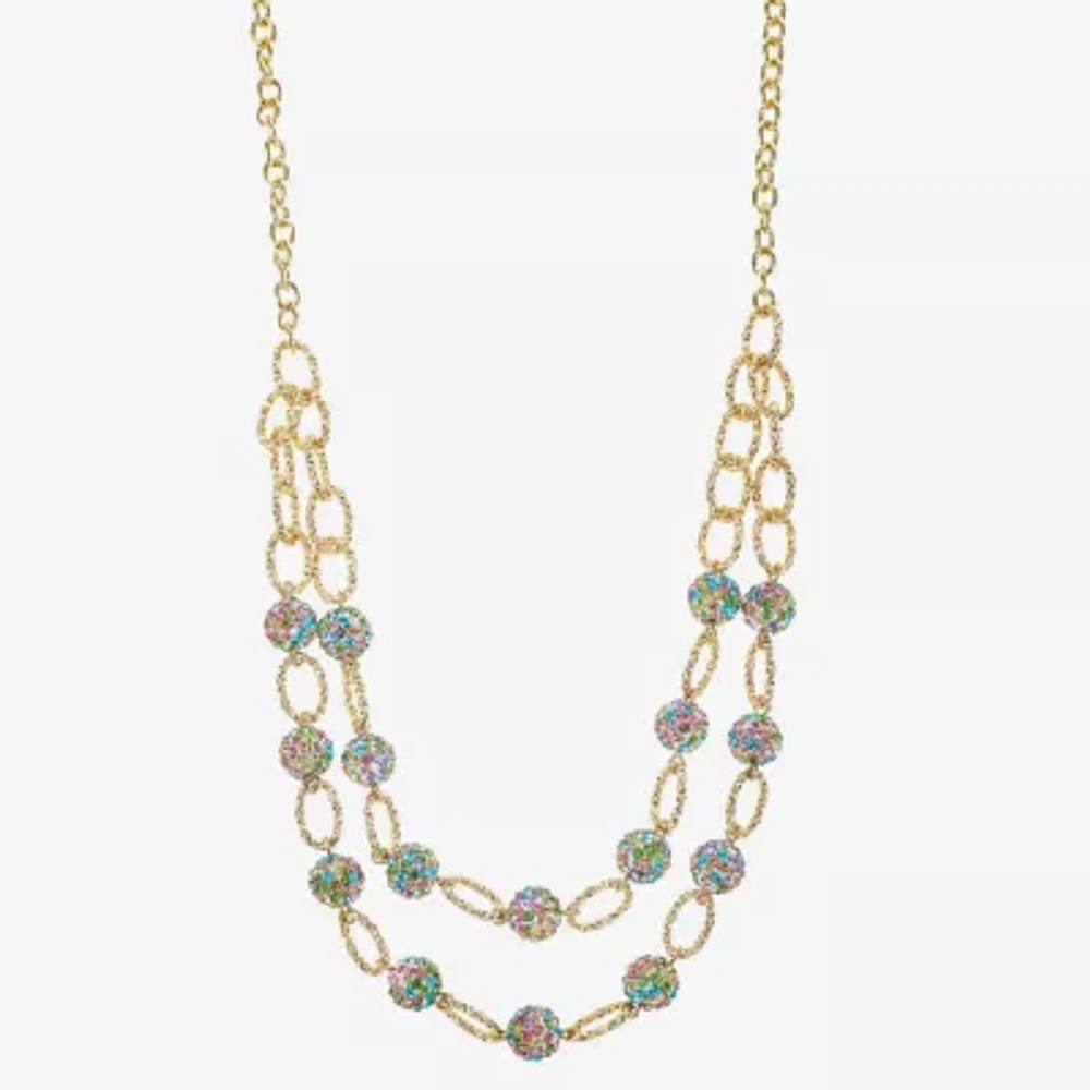Monet Jewelry Womens Glass 18 Inch Strand Necklace
