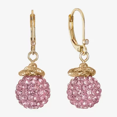 Monet Jewelry Womens Glass Round Drop Earrings