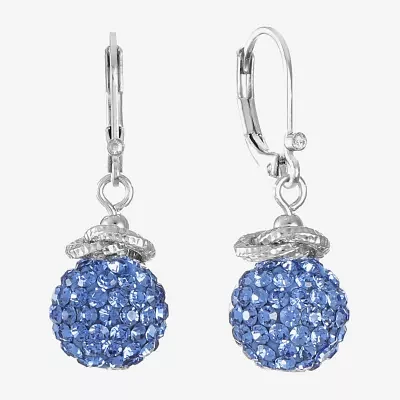 Monet Jewelry Glass Round Drop Earrings