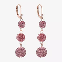 Monet Jewelry Pink Glass Drop Earrings
