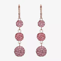 Monet Jewelry Pink Glass Drop Earrings
