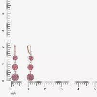 Monet Jewelry Pink Glass Drop Earrings