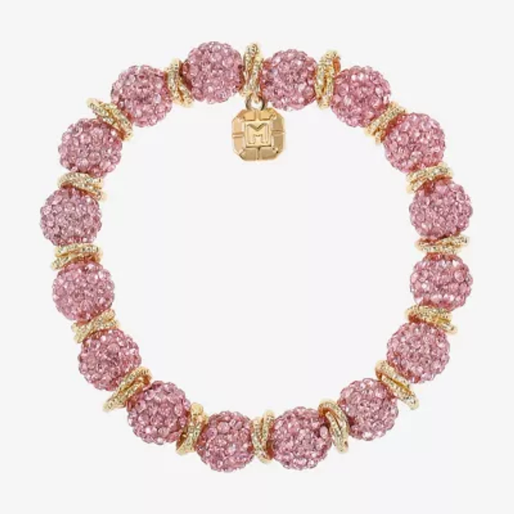 Monet Jewelry Womens Glass Round Stretch Bracelet