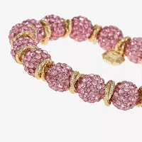 Monet Jewelry Womens Glass Round Stretch Bracelet