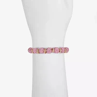 Monet Jewelry Womens Glass Round Stretch Bracelet