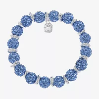 Monet Jewelry Womens Glass Round Stretch Bracelet