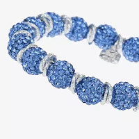 Monet Jewelry Womens Glass Round Stretch Bracelet