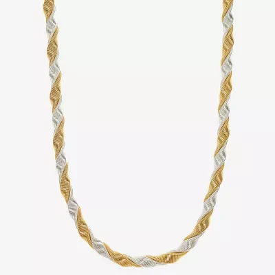 Monet Jewelry Two Tone Twisted 18 Inch Fashion Collar Necklace