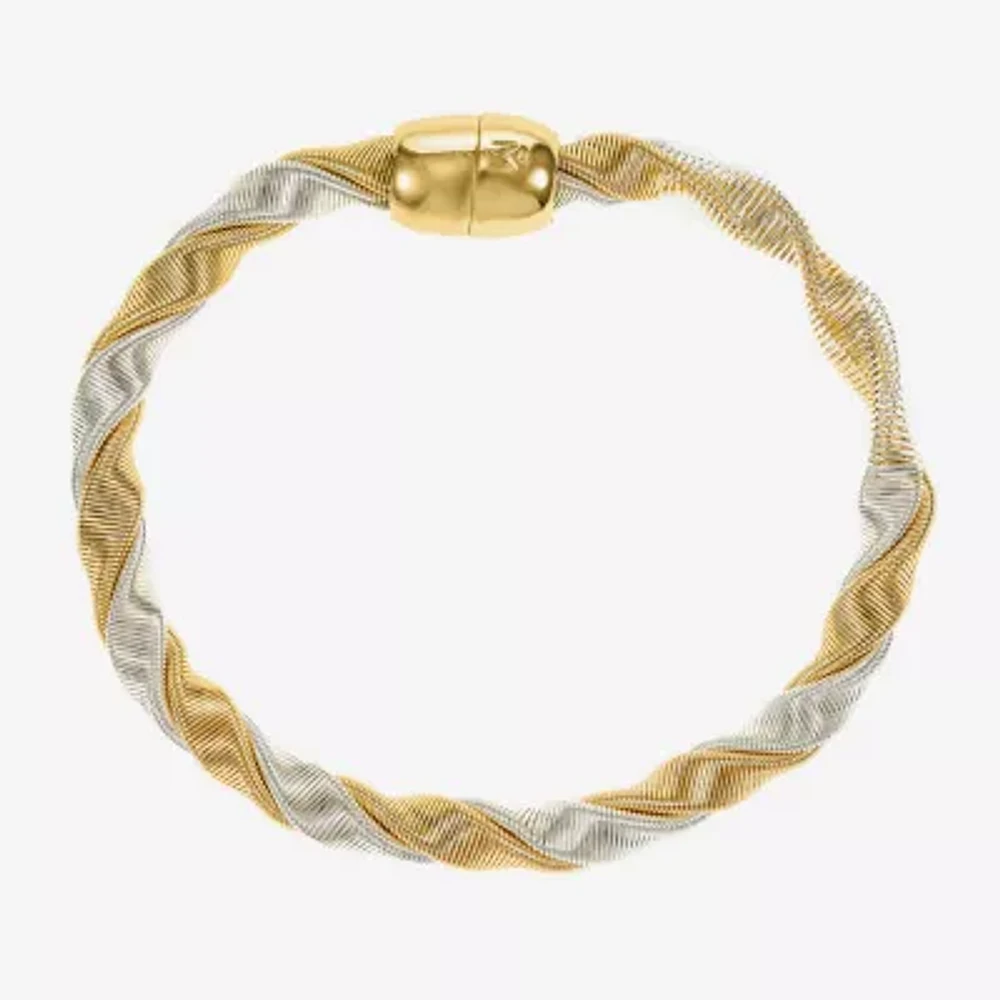 Monet Jewelry Two Tone Twisted 7 3/4 Inch Fashion Chain Bracelet