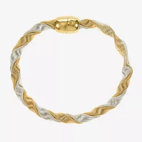 Monet Jewelry Two Tone Twisted 7 3/4 Inch Fashion Chain Bracelet