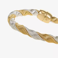 Monet Jewelry Two Tone Twisted 7 3/4 Inch Fashion Chain Bracelet