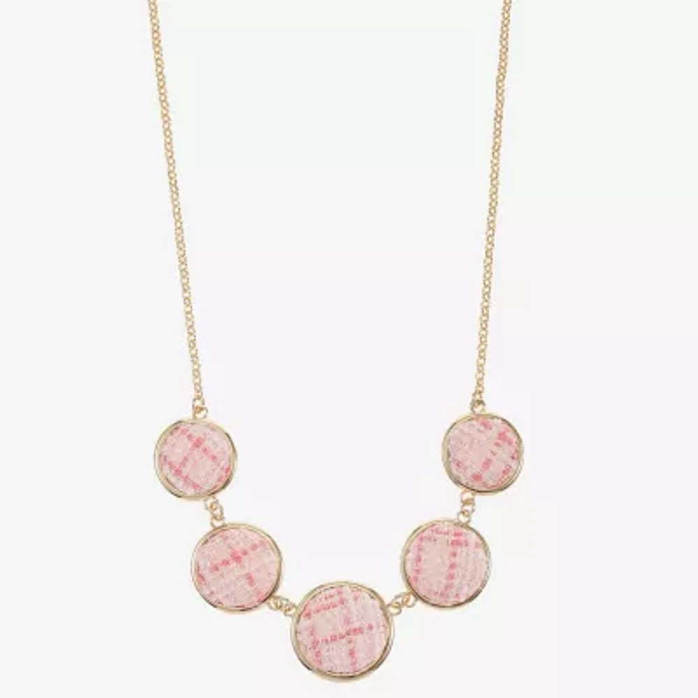 Monet Jewelry Gold Tone Tweed Collar Necklace