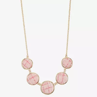 Monet Jewelry Gold Tone Tweed Collar Necklace
