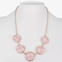 Monet Jewelry Gold Tone Tweed Collar Necklace