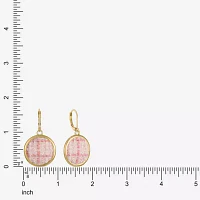 Monet Jewelry Gold Tone Tweed Round Drop Earrings