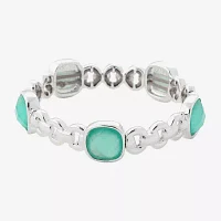 Monet Jewelry Pink Glass Cushion Stretch Bracelet