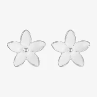 Liz Claiborne Simulated Pearl 17mm Flower Stud Earrings