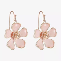 Liz Claiborne Simulated Pearl Flower Drop Earrings