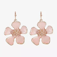 Liz Claiborne Simulated Pearl Flower Drop Earrings