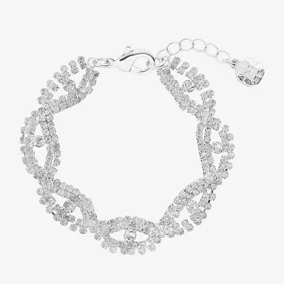 Monet Jewelry Silver Tone Glass 7.5 Inch Strand Bracelets