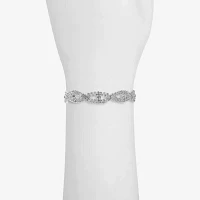 Monet Jewelry Silver Tone Glass 7.5 Inch Strand Bracelets
