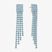 Monet Jewelry Timeless Silver Tone Womens Glass Hypoallergenic Chandelier Earrings