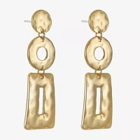 Liz Claiborne Hammered Drop Earrings