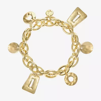 Liz Claiborne Hammered Charm Bracelet