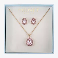 Monet Jewelry Gold Tone 2-pc. Glass Pear Jewelry Set