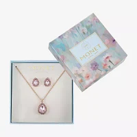 Monet Jewelry Gold Tone 2-pc. Glass Pear Jewelry Set