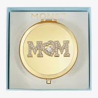 Monet Jewelry Gold Tone Mom Gold Tone Heart Compact Mirror