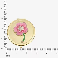 Monet Jewelry Gold Tone Flower Compact Mirror