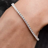 (H-I / I1) 2 CT. T.W. Lab Grown White Diamond 10K Gold 7.25 Inch Tennis Bracelet