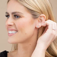 Floating Diamonds (F / Vs2) 1 CT. T.W. Lab Grown White Diamond 14K White Gold 5.4mm Round Stud Earrings