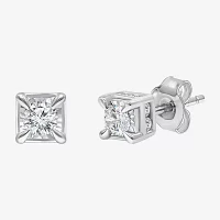 Tru Miracle 1/2 CT. T.W. Lab-Grown White Diamond 10K White Gold 5mm Round Stud Earrings